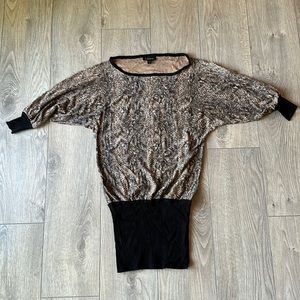 Bebe vintage dress/tunic snake shiny print